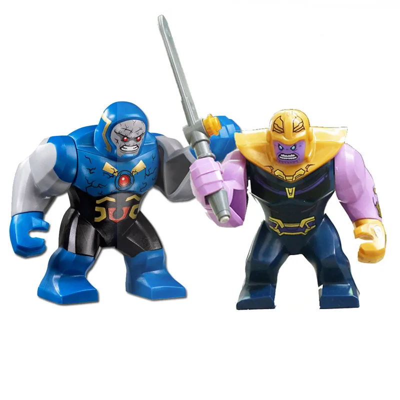 2-piece Set of Marvel Mini Building Blocks, Superhero Thanos, Hulk DIY Building Block Toys, Handmade Children's Gifts