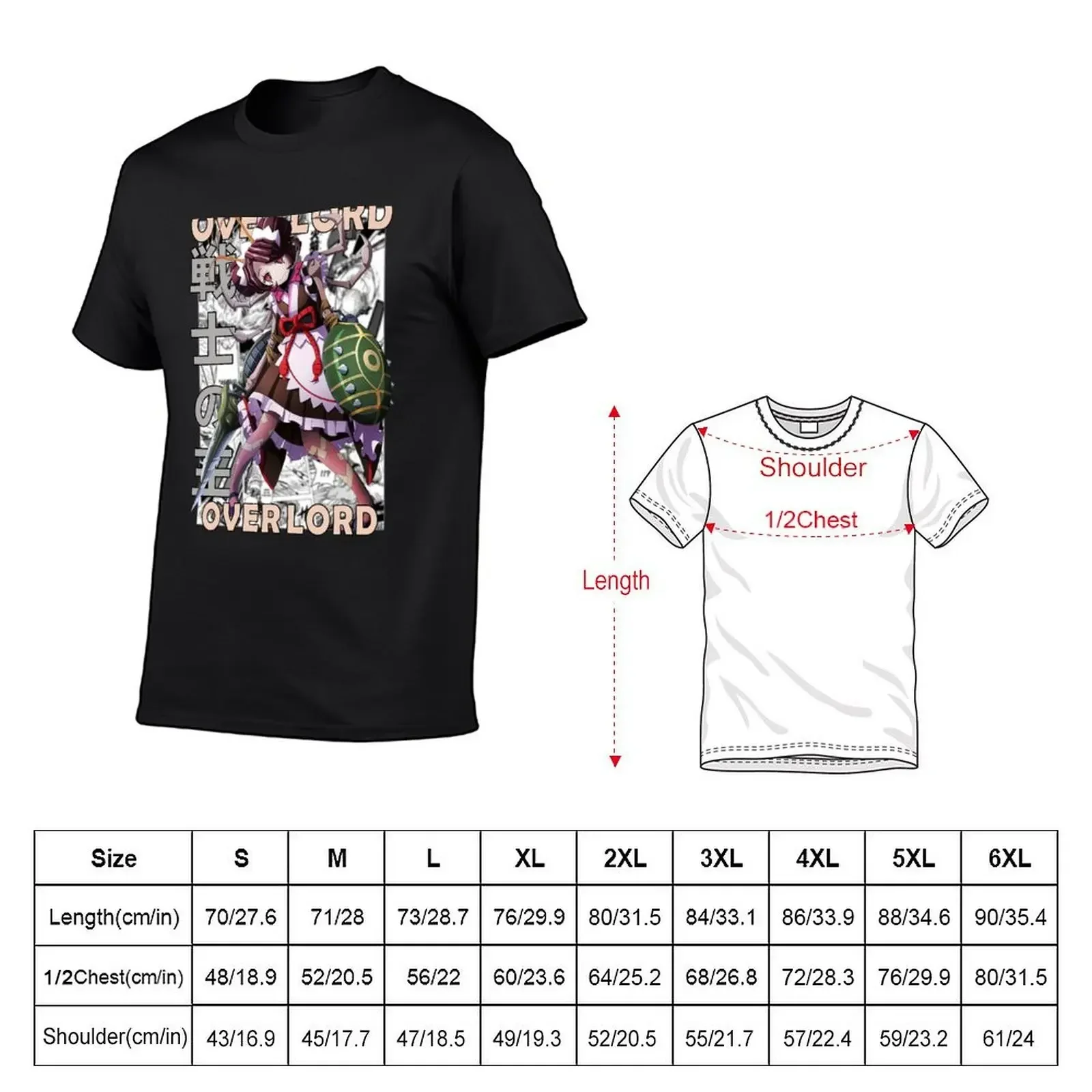 Entoma Vasilissa Zeta Overlord Manga Backdrop Design T-Shirt plus size tops blanks graphics mens t shirt