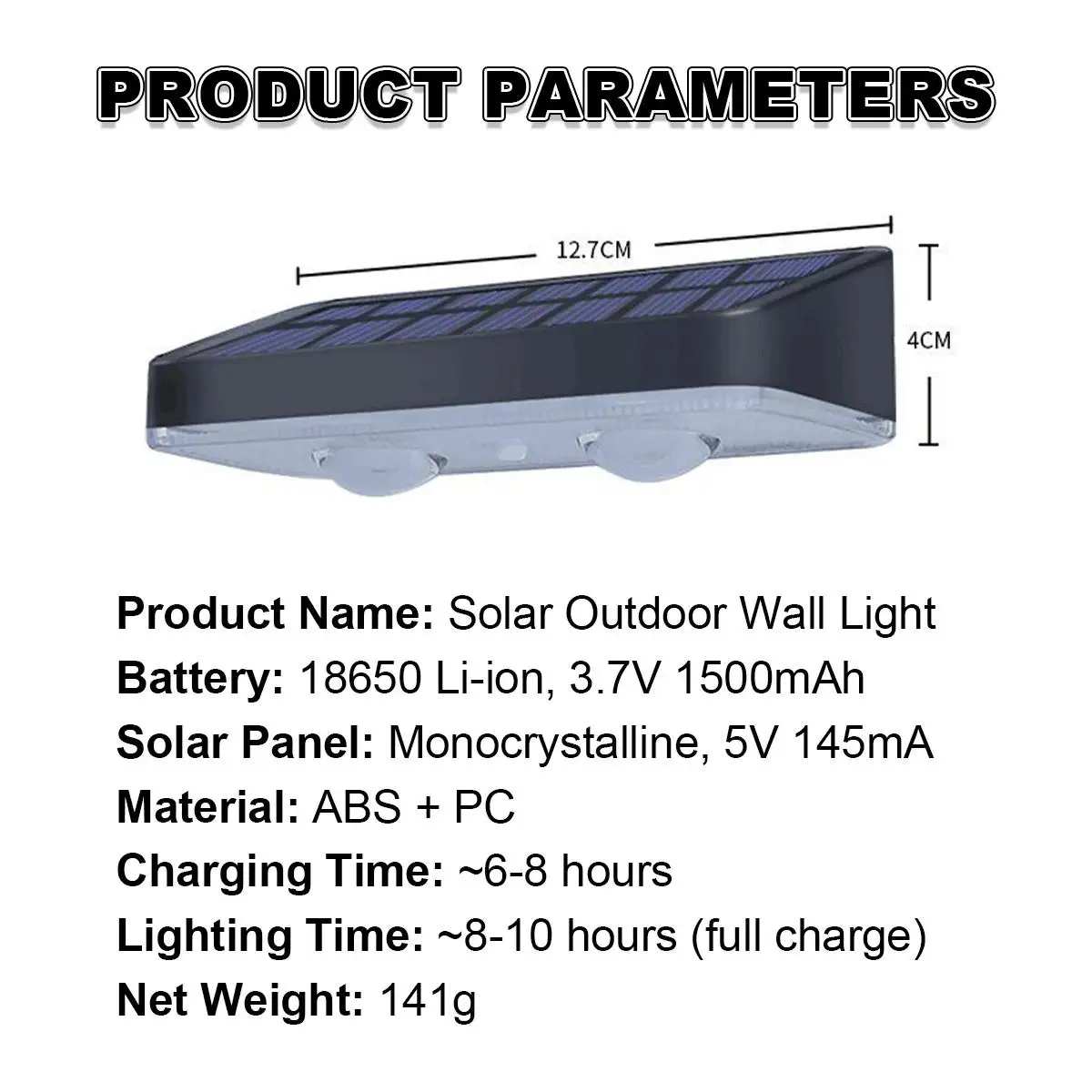 Solar Wall Light Garden Outdoor Waterproof Lamp Dimmable Panel Mount 0.2w 3.7v For Home Automatic In Night Led Colorfull Washing