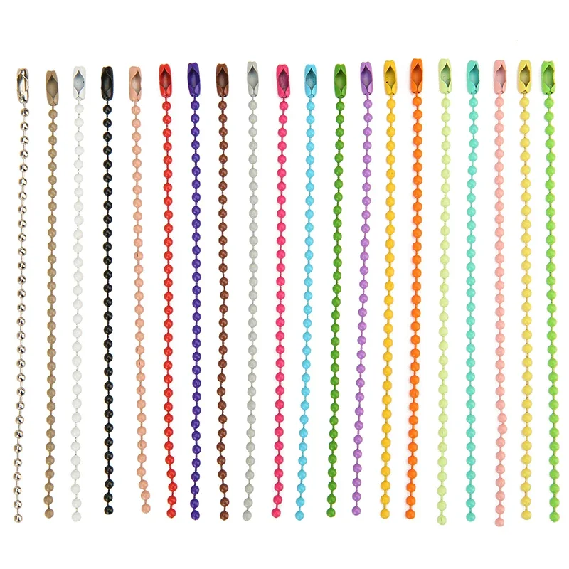 

50pcs Metal Alloy Ball Bead Chains For Buckle Buckle Keyrings Key Chains Clasps Key Ring Keychain Accessories Jewelry Making
