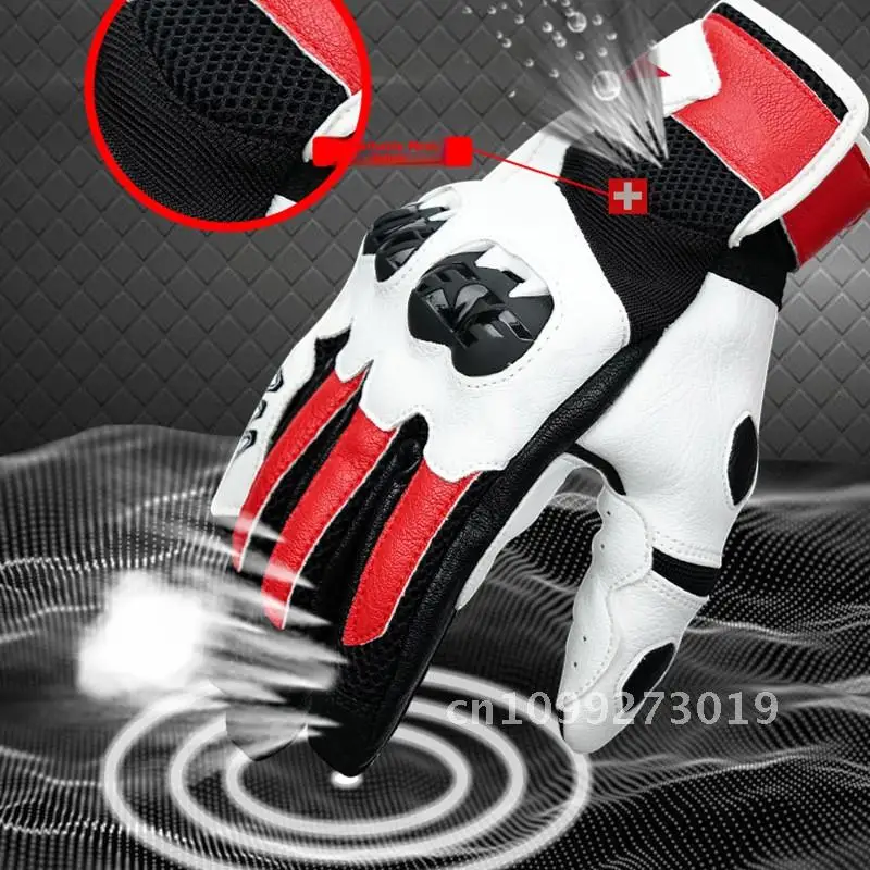 

Мужские короткие перчатки для гонок на мотоциклах с защитой от падения, ветрозащитные дышащие кожаные защитные перчатки для путешествий на открытом воздухе для езды по бездорожью