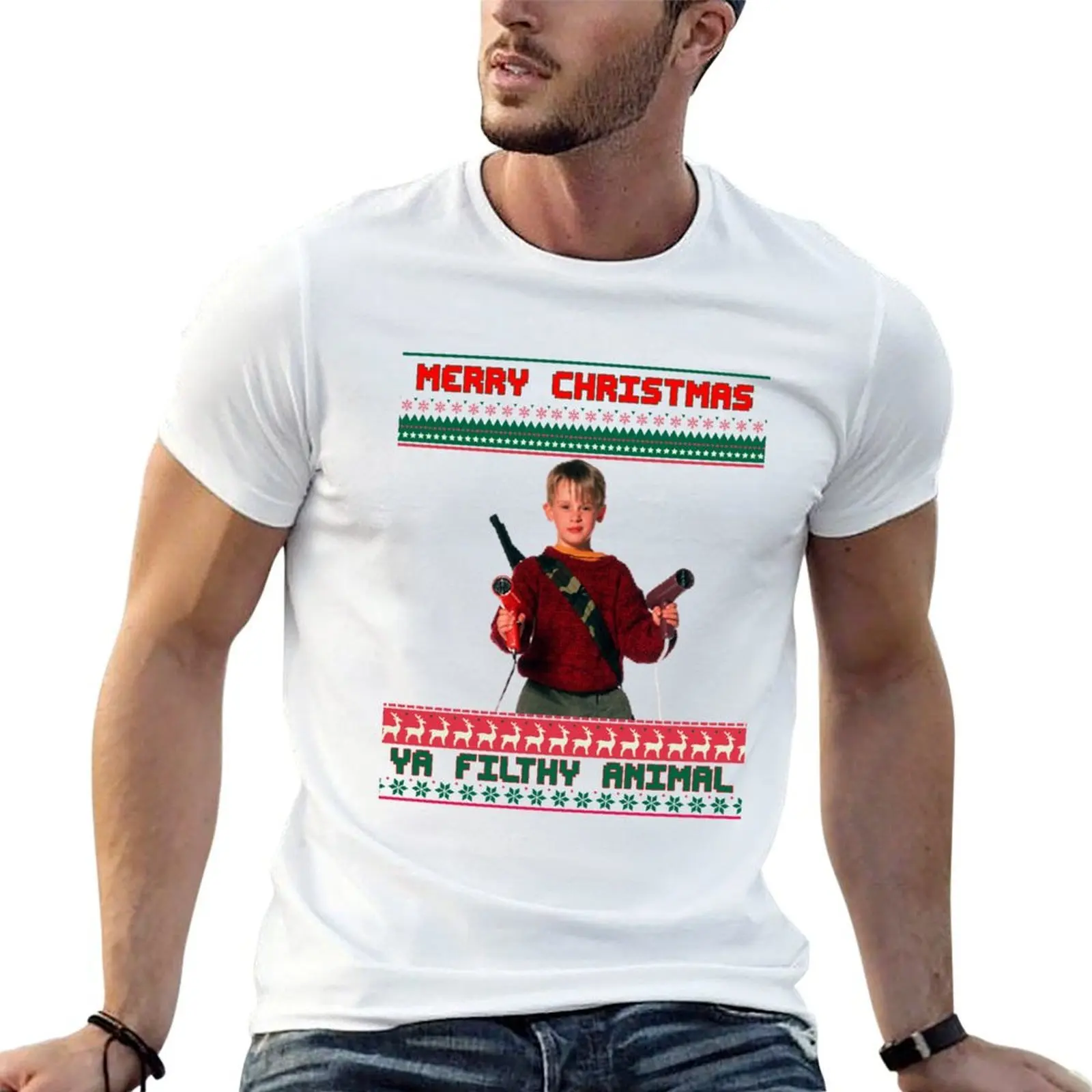 

Merry Christmas YA filthy animal T-Shirt man t shirt graphic man t shirt cotton high quality man t shirt summer T-Shirt