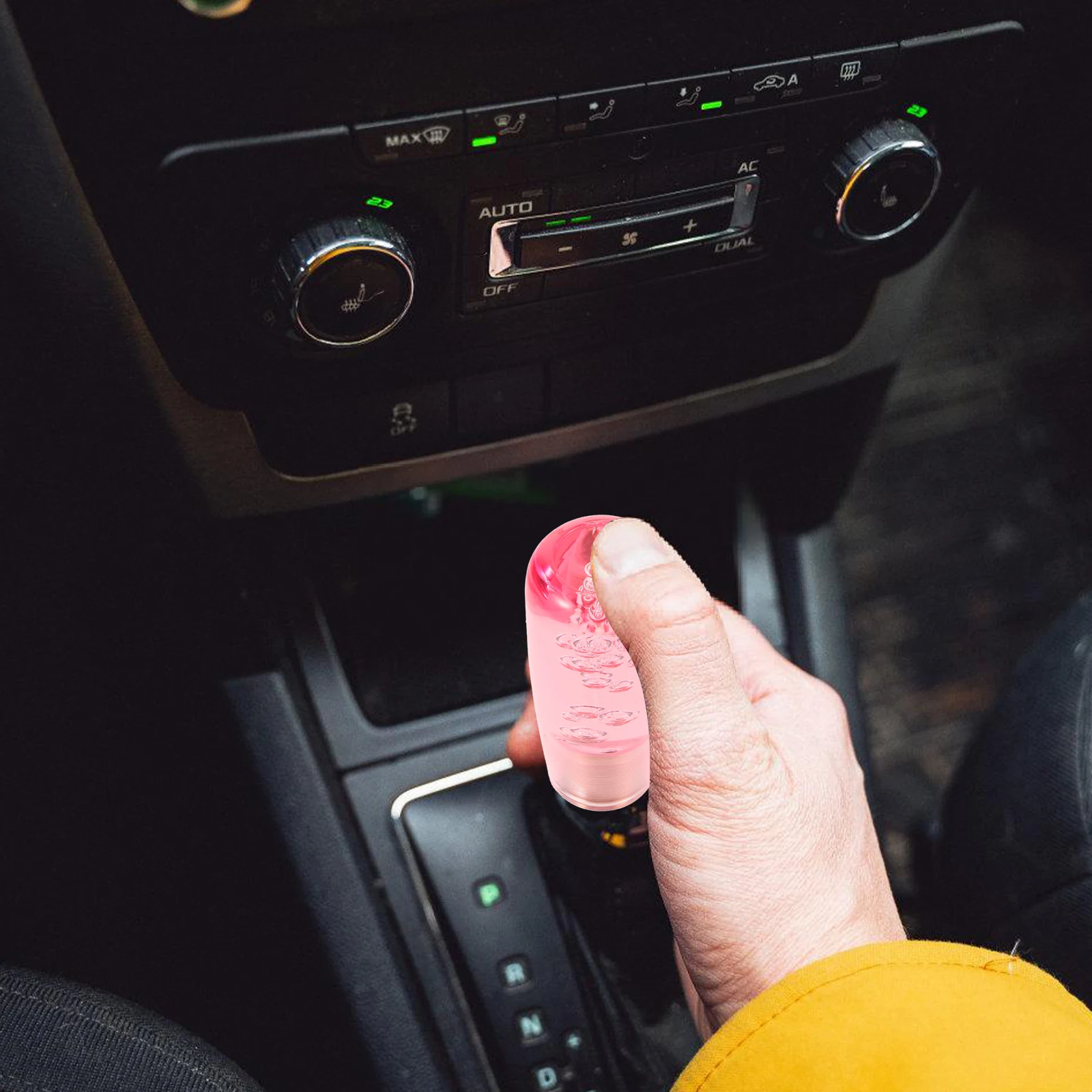 

Gear Manual Stick Replacement Handle Durable Transparent Acrylic Universal Fit Non-Illuminated Ergonomic Design for Manual