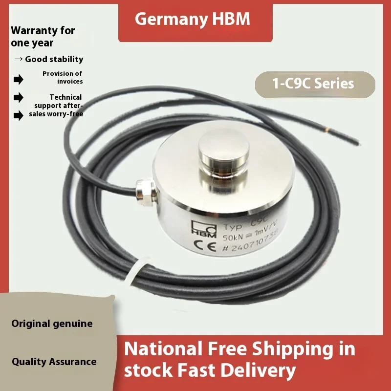 

German original HBM force sensor 1-C9C/50/100/200/500N/1/2/5/10/20/50 KN