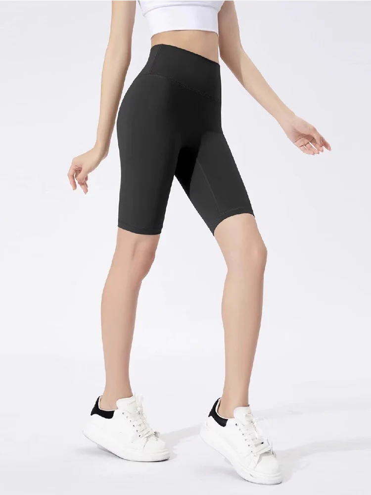 AliExpress Women's High Waist Breathable Yoga Sports Shorts Tight Cycling Summer Running High-End Fitness 'Naked Feeling' Gym Shorts