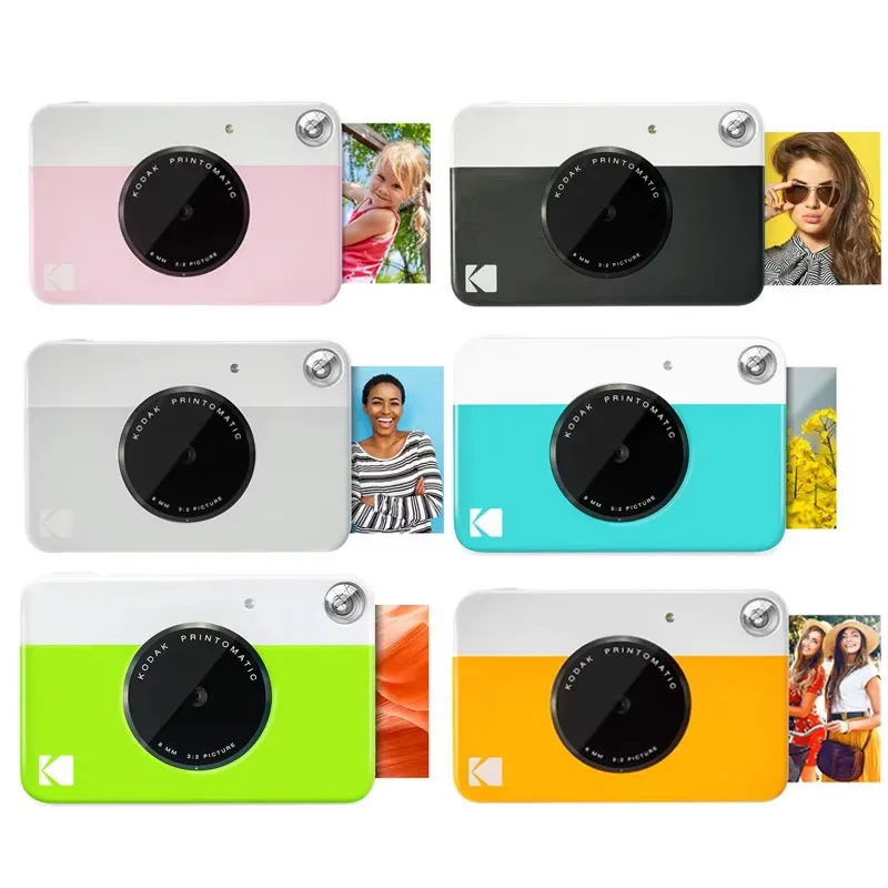 KODAK Printomatic Full-Color Instant Print Camera Starter Bundle Zink Optional 20/40 Photo Paper Photos On 2x3 Sticky-Back Paper