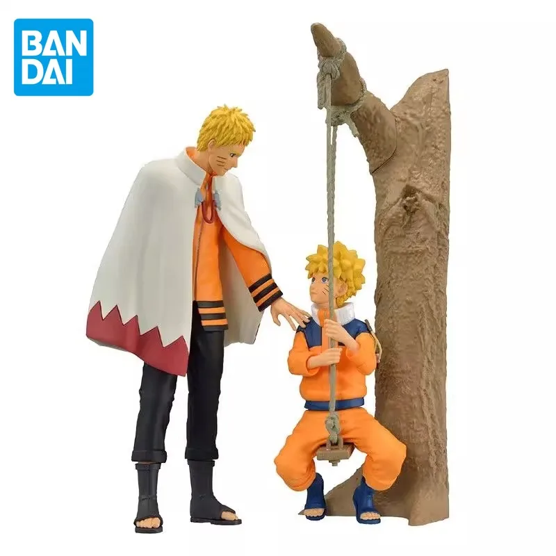 Bandai Original NARUTO Anime Figure Uzumaki Naruto Juvenile Hokage Action Figure Toys for Boys Girls Children Birthday Gifts