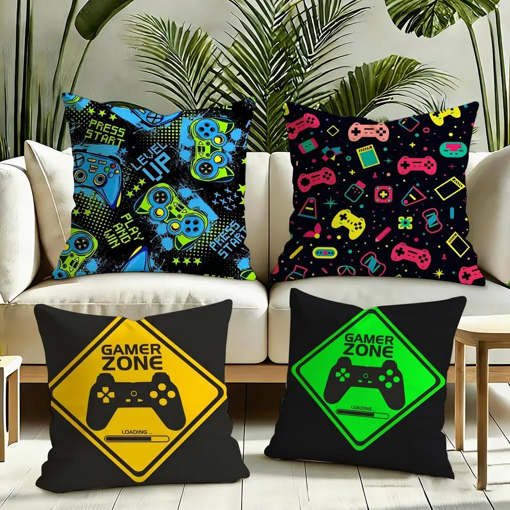 Game handle Cushion Cover Reversible Plush Pillow Cover Soft Fluffy  Home Decor for Sofa Bedroom