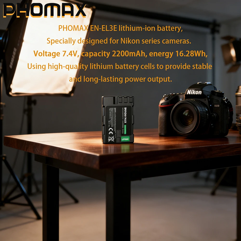

PHOMAX For EN-EL3e ENEL3e EN-EL3 ENEL3 EN EL3a EL3e Battery For Nikon D700 D300S D300 D200 D100 D90 D90s D80 D70S D70 D50 L50