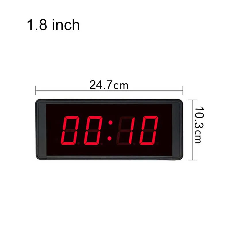 Indoor Countdown LED Wall Clock, Count Up Timer, 7 Segment, 4 Digit, 1.8 Inch