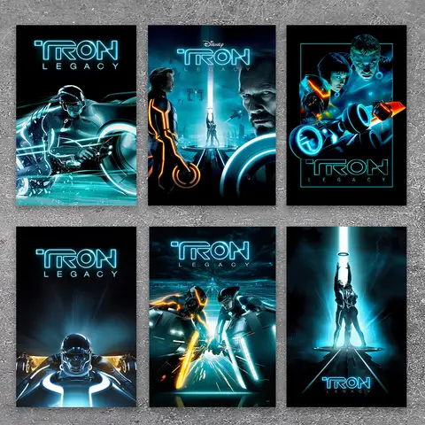 Modern Movie Poster TRON: Legacy Prints Classical Movie Poster Colorful Film Prints Retro Canvas Painting Home Room Decoration