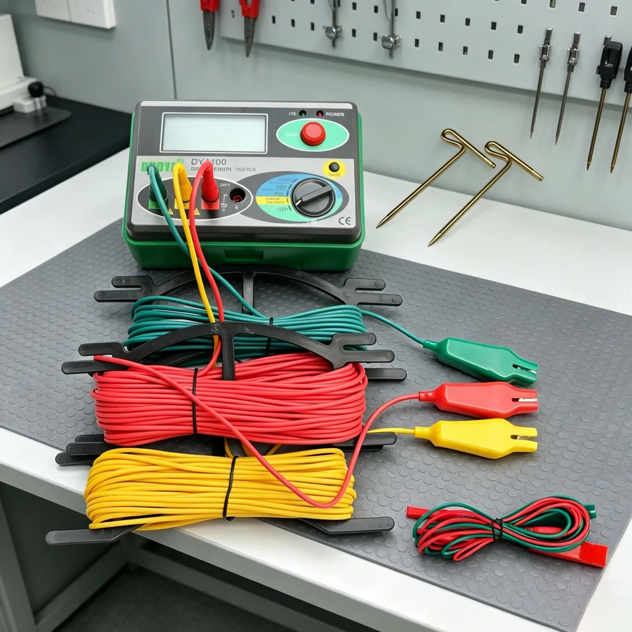

DY4100 Digital Earth Ground Resistance Meter Megohmmeter 0-2000 Ohm Electrician Inspection Resistance Test Instruments