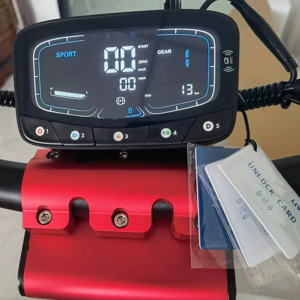 Conversões de scooter elétrico meia aderência assistente botão 60v/72v controlador a & b display ebike acelerador torção cartão nfc com app