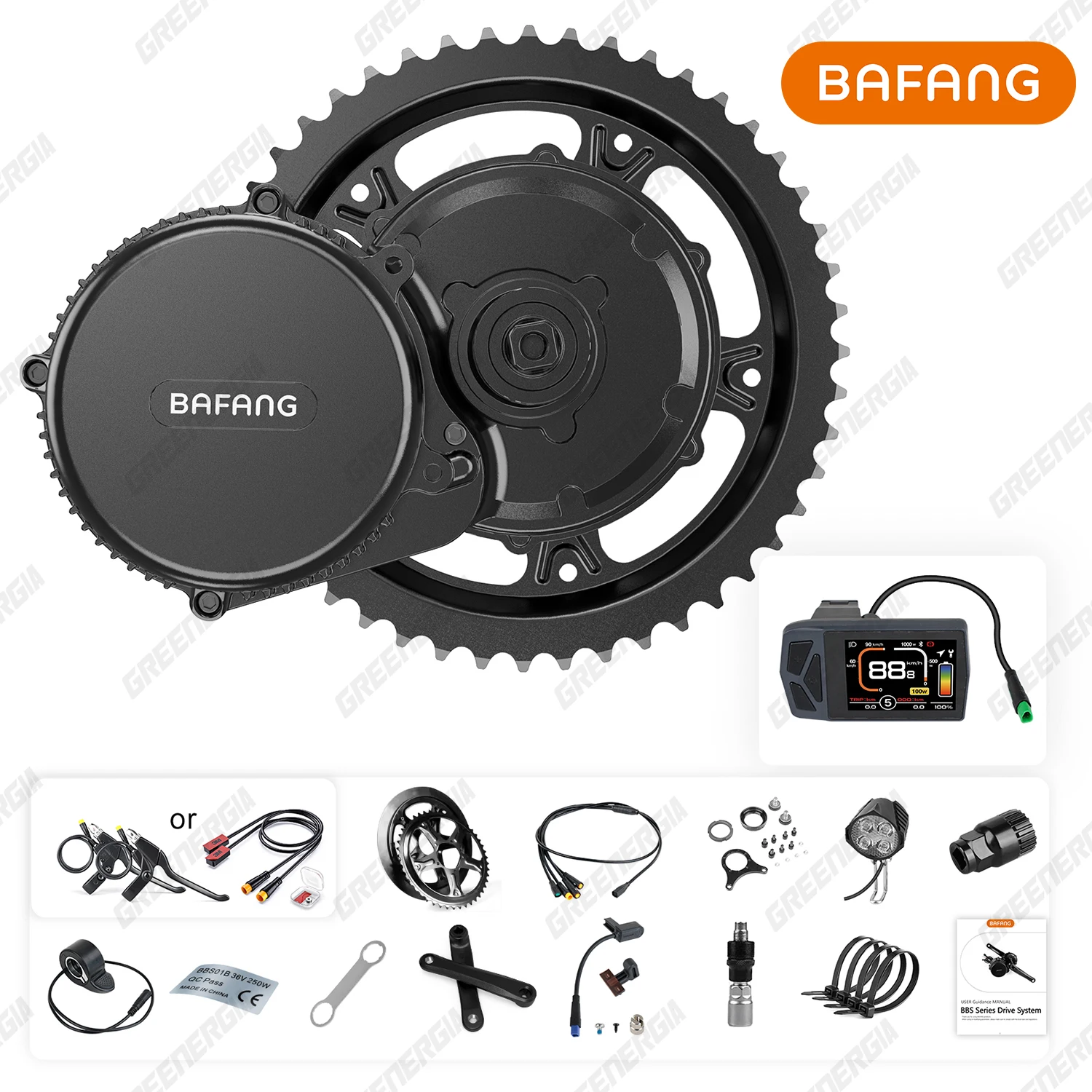 Bafang CAN BBS02B 36V 500W Mid Drive Motor Bike Electric Bicycle Conversion Kits M315 Fit for BB Size 68mm-73mm Central Engine