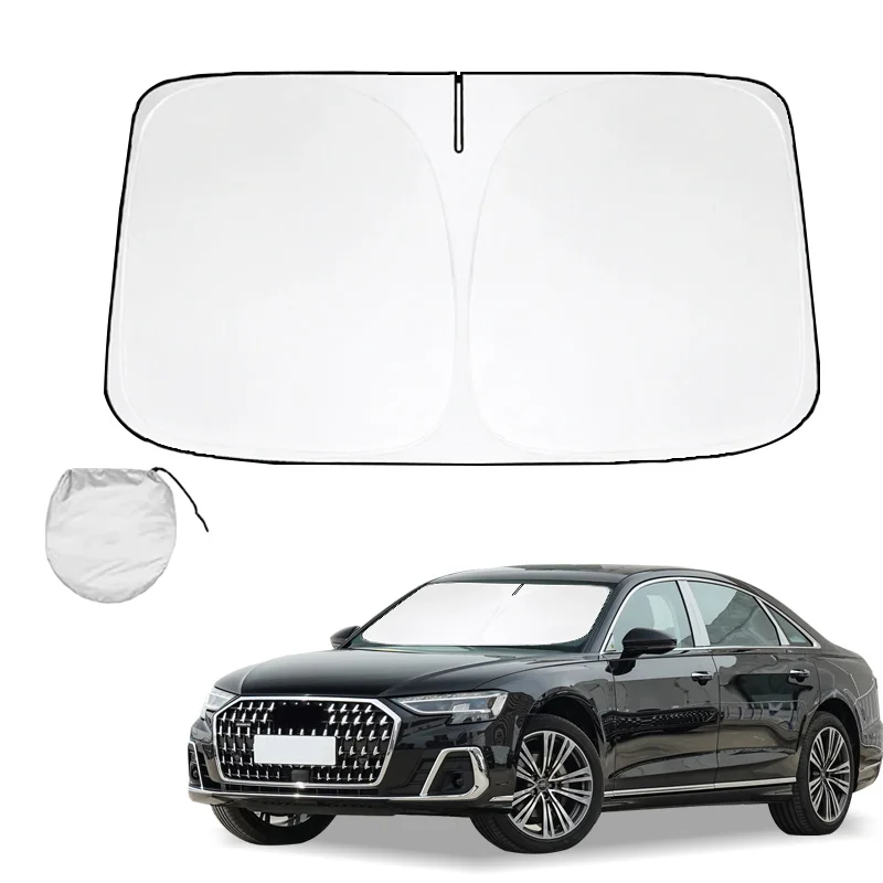 

Car Windshield Sun shade Anti UV Foldable Easy Install For Audi A8 S8 RS8 1997-2024 Sun Reflective Visors Protection Auto Parts