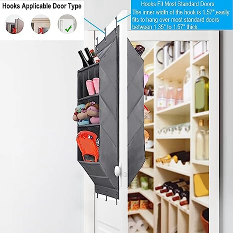 Over The Door Shoe Organizer, Shoe Rack With Extra Deep Pockets, Wall Shoe Storage For Closet And Narrow Door