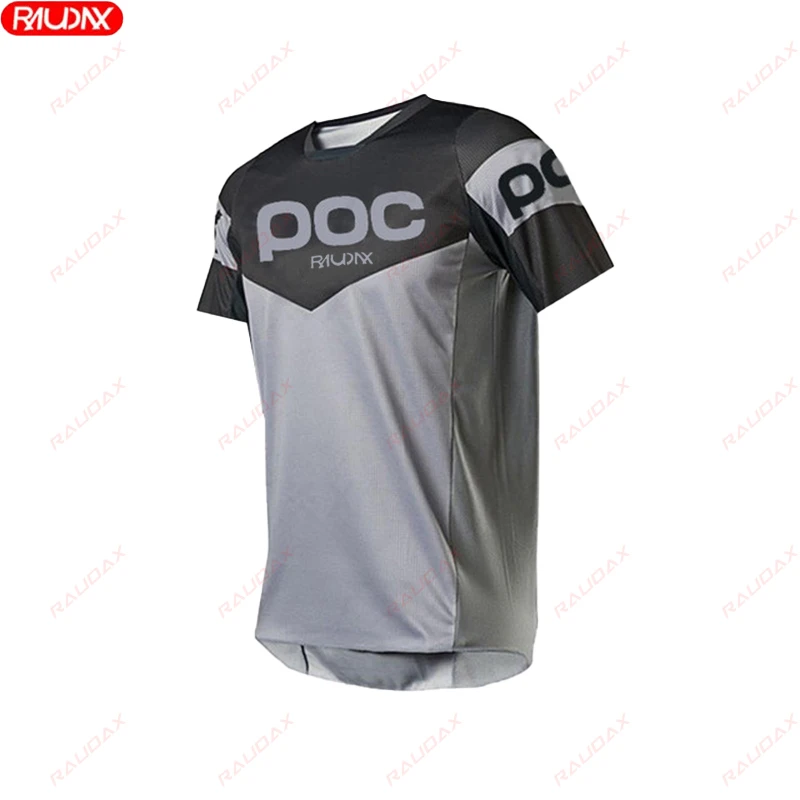 RAUDAX POC Summer Men\'s Motorcycle Riding T-shirt MTB Bicycle Wear Off Road Motorcycle Short Sleeve Bicycle Breathable Jersey