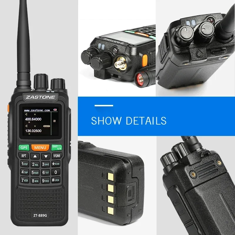 

ZASTONE 889G Walkie Talkie Dual Band Two Way Radio 10w FM Ham 136-174 400--520Mhz Uhf Vhf CB Radio Air Frequency Reception AM
