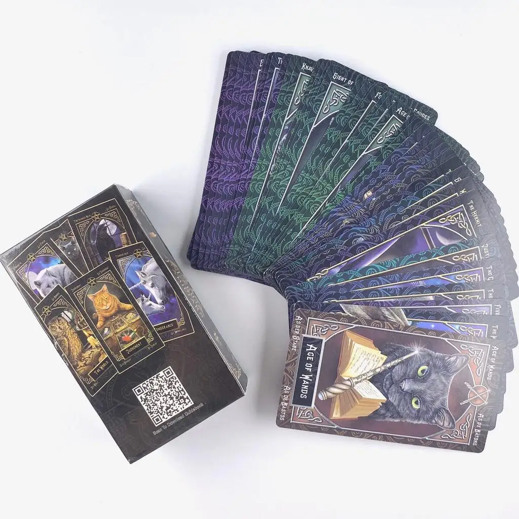 10.3*6cm Familiars Tarot Deck Leisure Party Board Game 78 Pcs Fortune-telling Cards