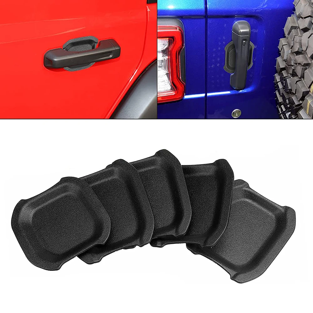 5pcs/Set Car Door Handle Bowl Decor Cover Sticker Exterior Cup Trim For Jeep Wrangler JL 4-Door 2018 -2023