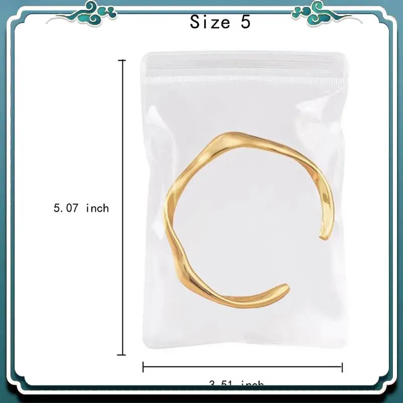 

Premium 50Pcs 5 Sizes Clear Jewelry Organizer Earring Ring Necklace Storage Bags Travel, Anti Tarnish Protect Jewelry