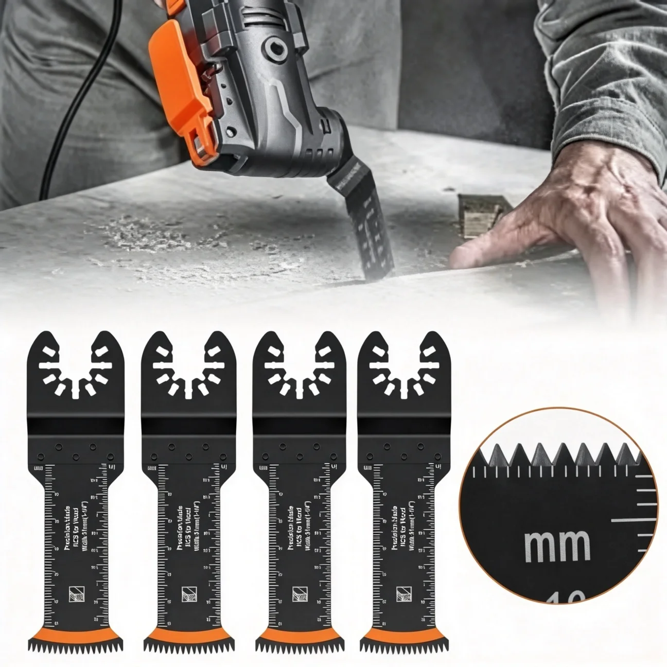 Wearing Blade for Wood Plastic 10Pcs Japanese Tooth Oscillating Saw Blade Arc Edge Oscillating Multitool Blades Clean Cut