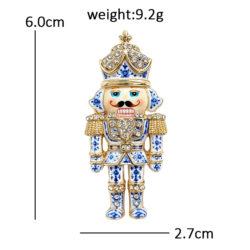 Wuli&baby Schöne König-Figur-Broschen für Damen, Unisex, 2-farbige Strass-Krone, königliche Königsbrosche, Party, Freizeit, Brosche, Geschenke – Detail 3