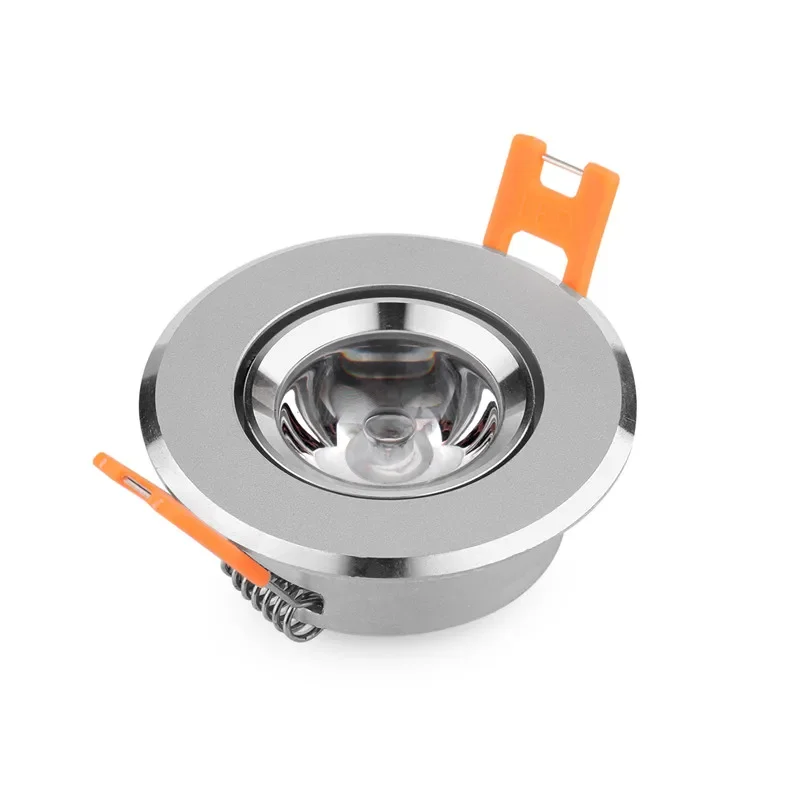 Spot lumineux LED rond en aluminium encastrable pour le plafond, lumière à intensité réglable, découpe d'ampoule 50mm avec pilote, 3W, DC 12V