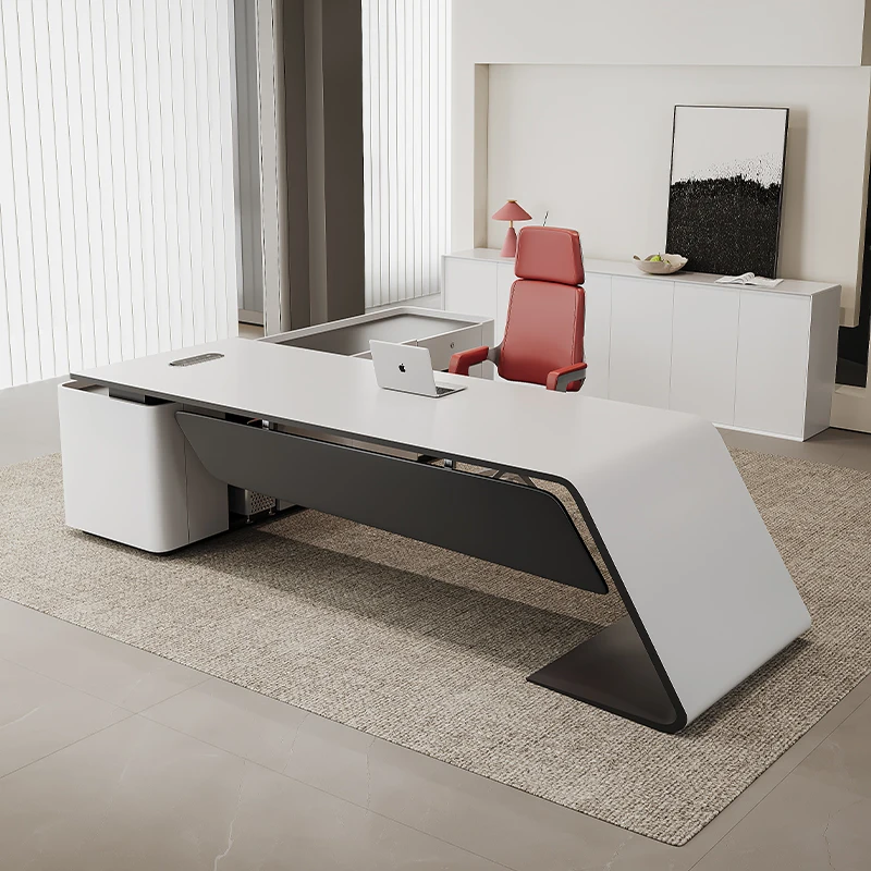 White Storage Executive Office Desk Wood Strong Large Luxury Executive Office Desk Modern Cheap Tisch Small Spaces Furniture