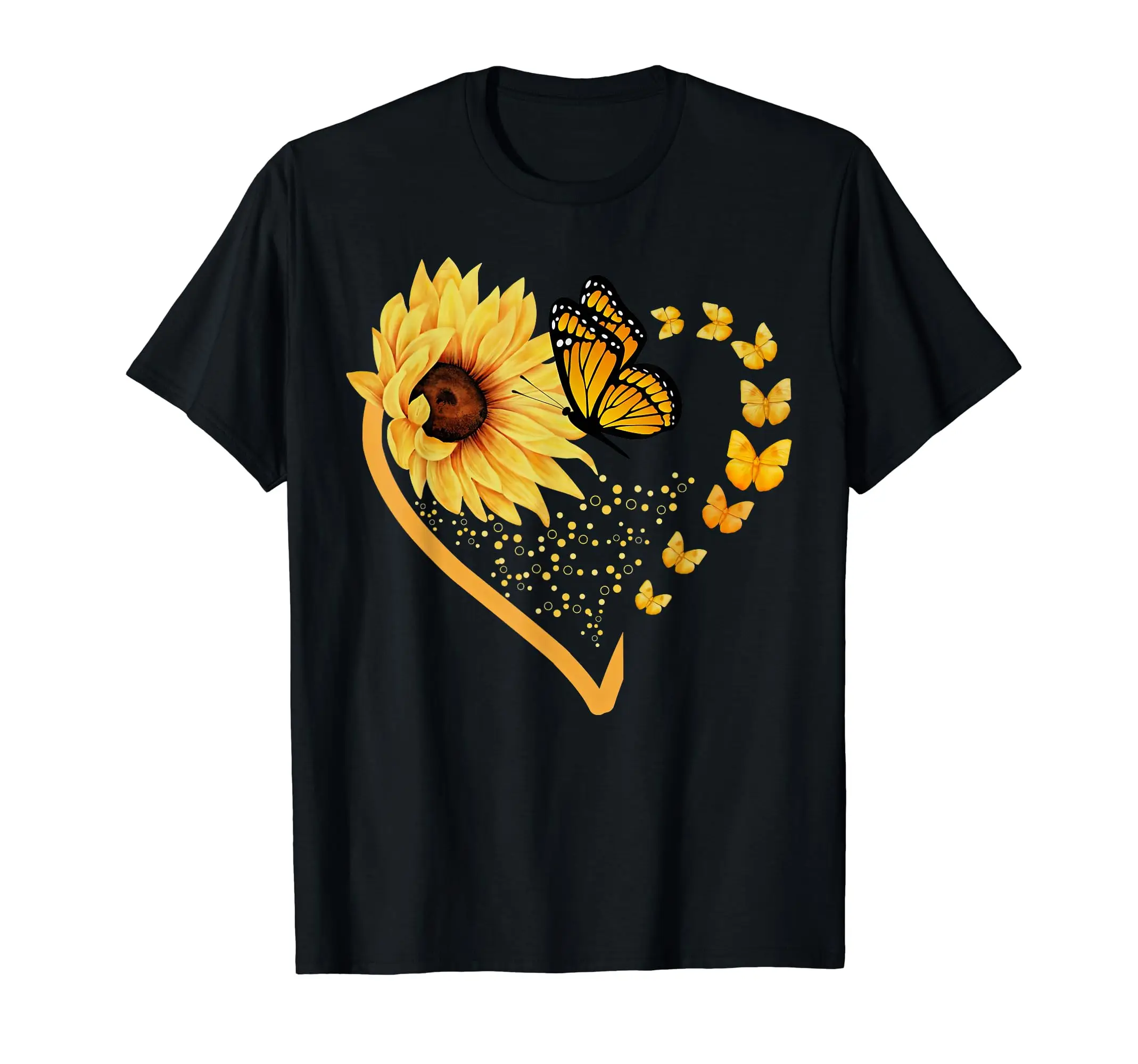 

Sunflower Butterfly Heart Summer Floral Classic Logo T Shirt and Stickers, Unisex Adult T Shirt Collection