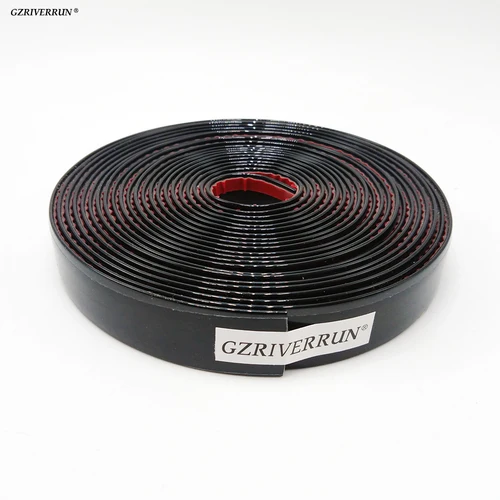 Tira de moldura negra de 20mm y 5 metros, decoración de estilo, protección para puerta de coche, Protector de parachoques para camión, SUV, 16 pies