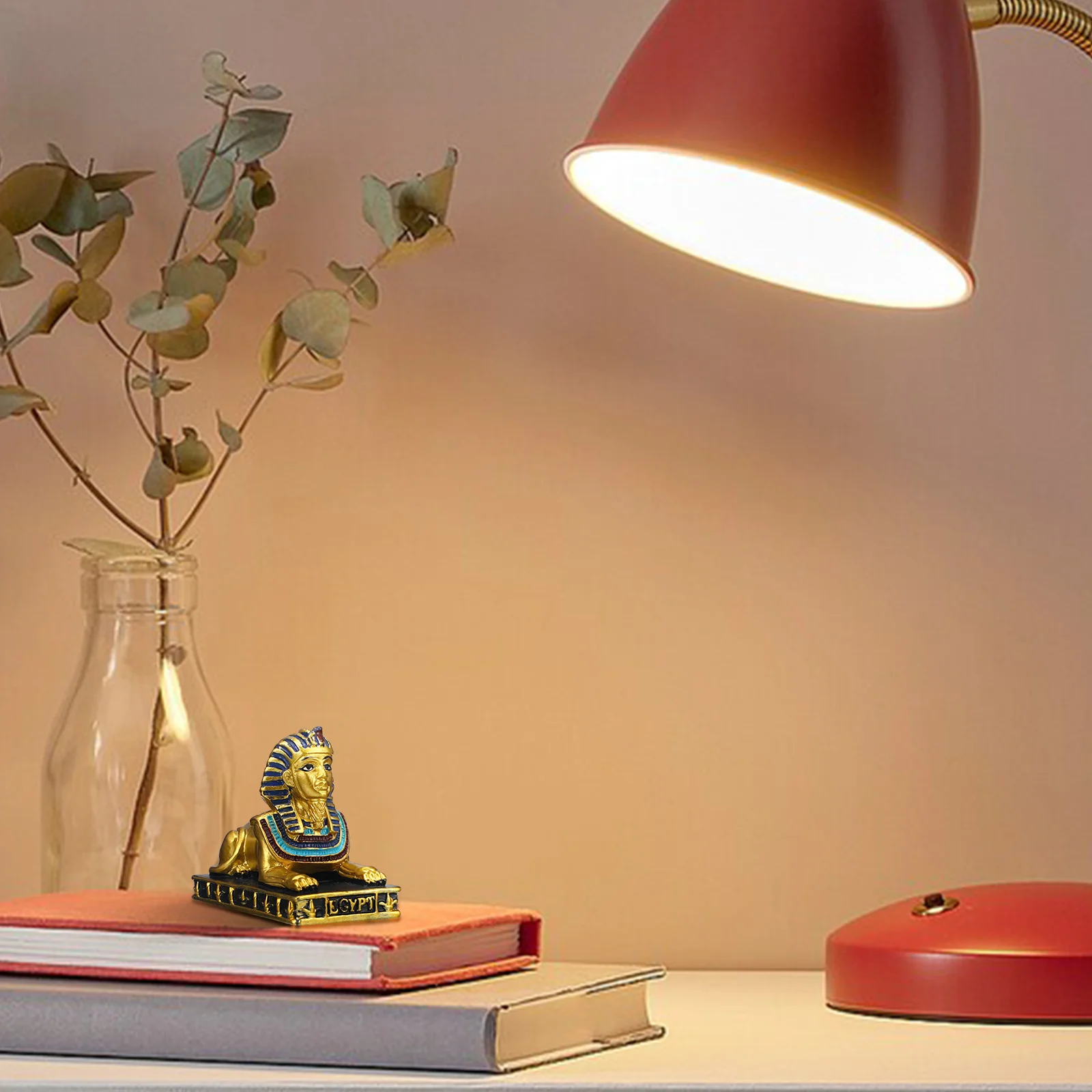 

1Pcs Creative Sphinx Ornament Black Golden Small Desktop Decoration Resin Photo Prop Home Office Party Decor Small Sphinx