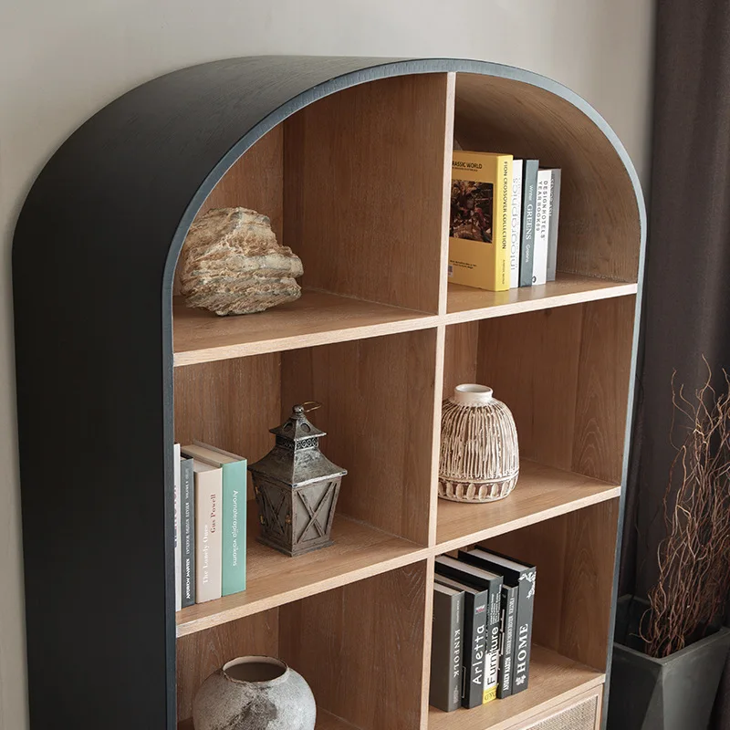 الشمال التعبير المتجر الرئيسي مفاجأة الرياح الهادئة رف الكتب غرفة المعيشة خزانة الكتب الخشبية الصلبة ضد الجدار الأبيض #3