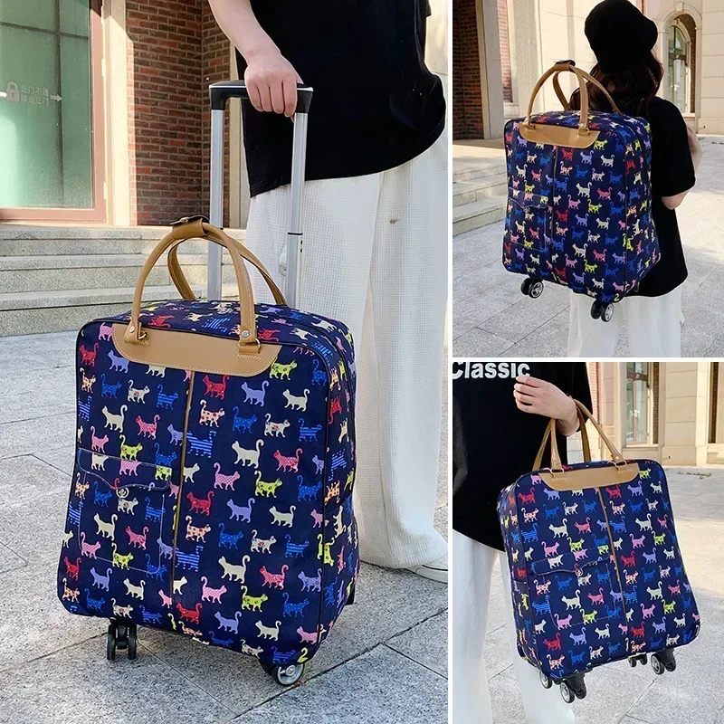 Universal Wheel Suitcase Rolling Luggage Trolley Bag Travel Bags Short-trip Large Capacity Backpack Carry-on Bag For Shopping