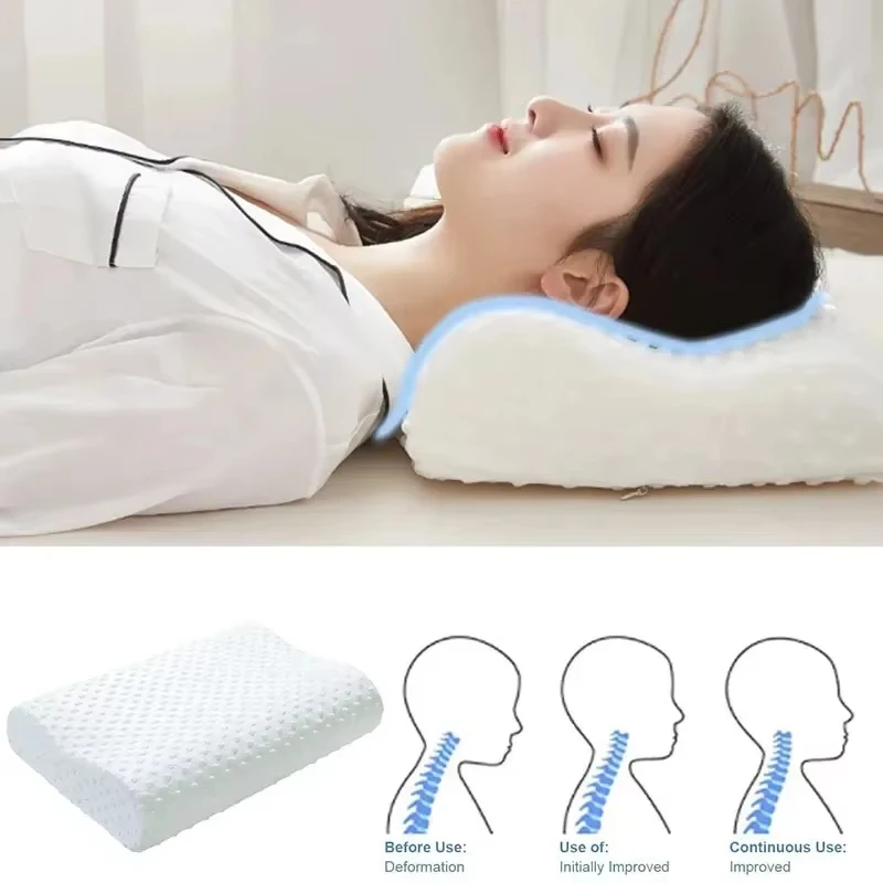 Memory Foam Pillow for Sleeping Adjustable Side Sleeper Pillow for Neck Shoulder Pain Relief Orthopedic Contour Pillow