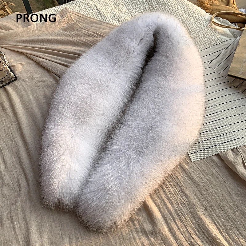 Real Fox Fur Collar For Women Men Coat Jacket Shawl Wraps Winter Warm Fur Collar Extra Large Size Neck Warmer Fur Scarf Shawls