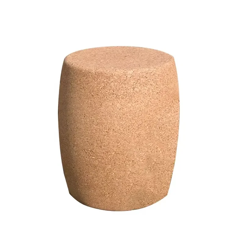LEECORK Modern Solid Cork Stool Minimalist Bar Seat Durable Natural Material Round Top Footrest for Kitchen Counter Home
