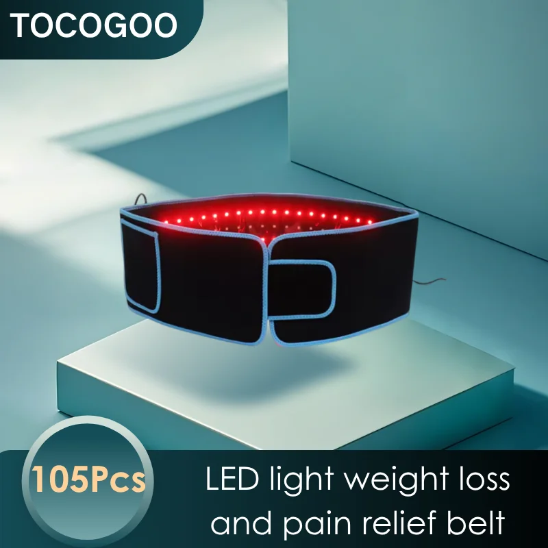 

105 LEDs Red＆Infrared Light Therapy Belt 850nm 660nm Burn Fat Wrap Slimming Machine Waist Heat Pad Full Body