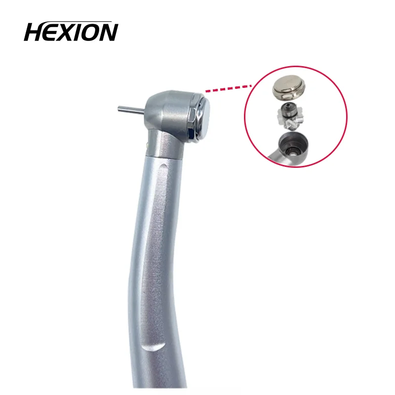 Hexion เครื่องกำเนิดไฟฟ้ากังหันลม LED ความเร็วสูงสำหรับงานทันตกรรมปุ่มกดสามสเปรย์น้ำแร่4รู2รู