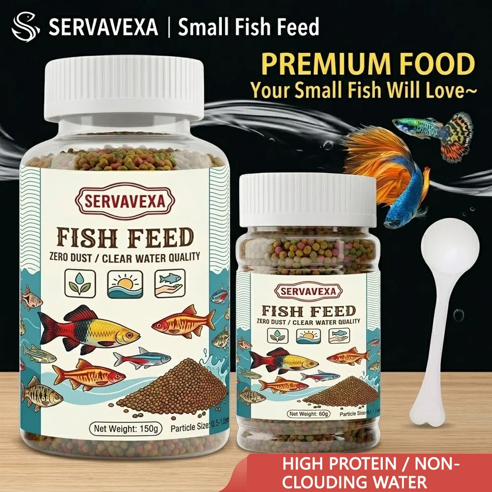 Alimento Premium para Peixes de Aquário 150g Micro Pellets 0.5-1.5mm para Peixes Tropicais Guppy Tetra Água Limpa Zero Poeira Dieta Nutritiva