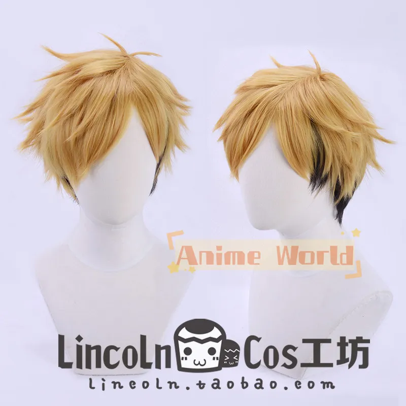 Anime Haikyuu Miya Atsumu Cos Cosplay Wig Halloween Carnival Party Props Synthetic Hair Heat Resistant Fiber + Wig Cap