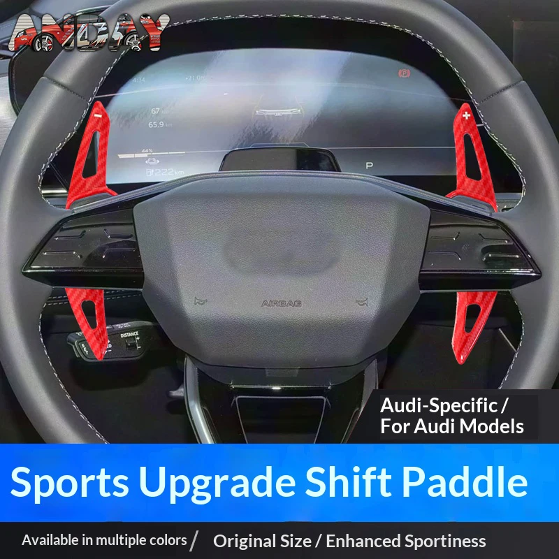For Audi Q5 e-tron 2022 2023 2024 Q6L Sportback e-tron 2026 Car Steering Wheel Paddle Shifter ABS Carbon Fiber Trim Accessories