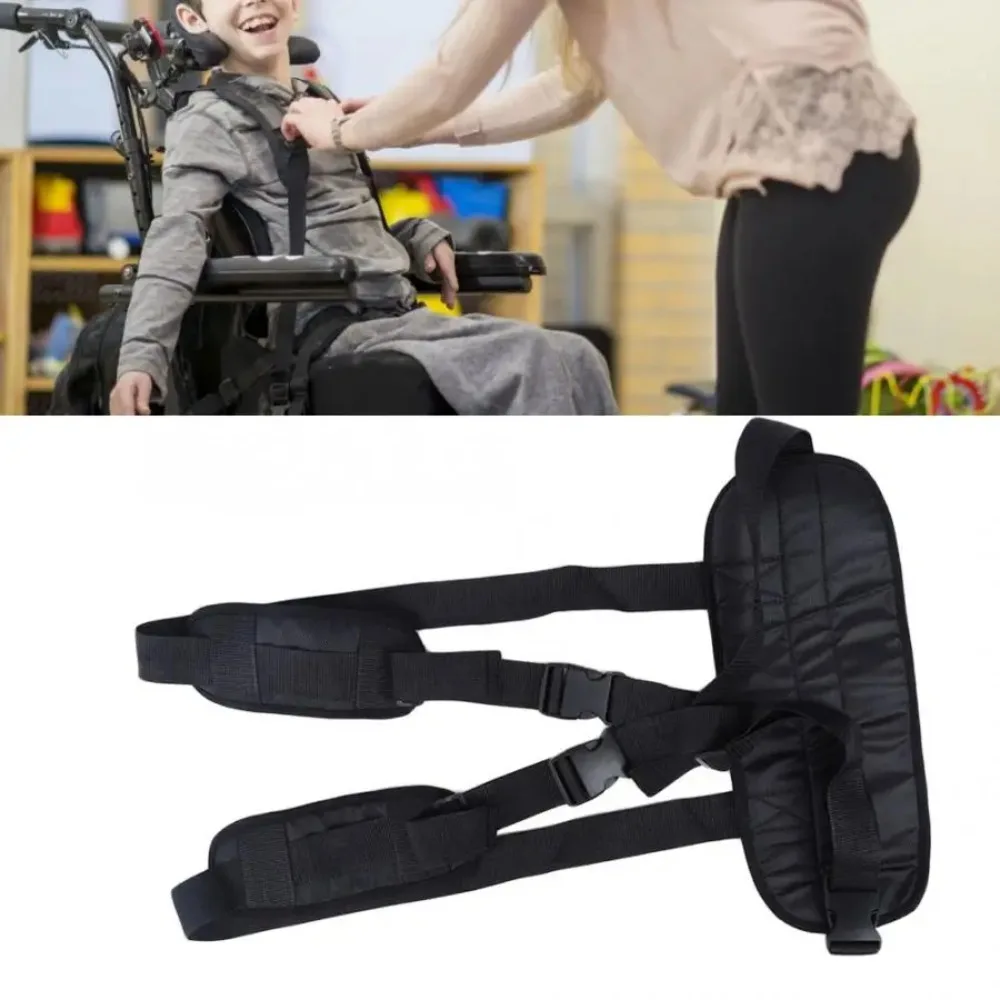 Wheelchair Safety Seat Belt Adjustable Elderly Shoulder Fixed Strap Durable Disabled Patients Restraint Harness Band Health Care