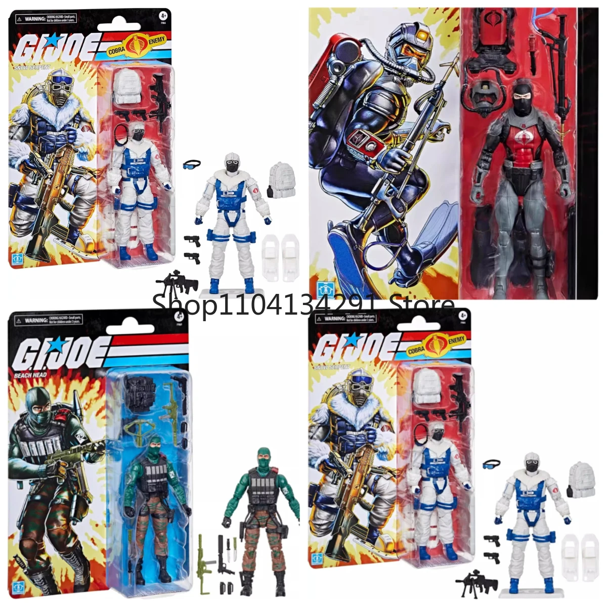 

Original G.I. Joe Special Forces: Venomous Eel, Bridgehead, Snow Snake 6-inch Hanging Card Collectible Figure Gift