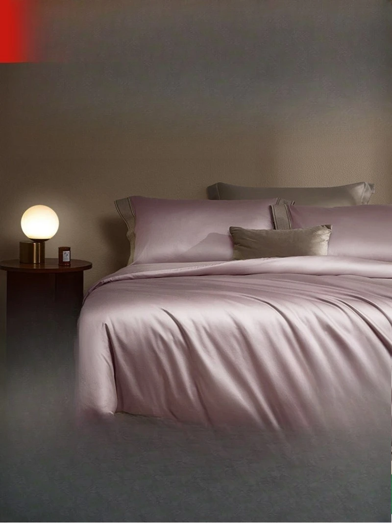 

Bedding 100 pcs, cotton light luxury four-piece set of cotton sheets and quilt cover set