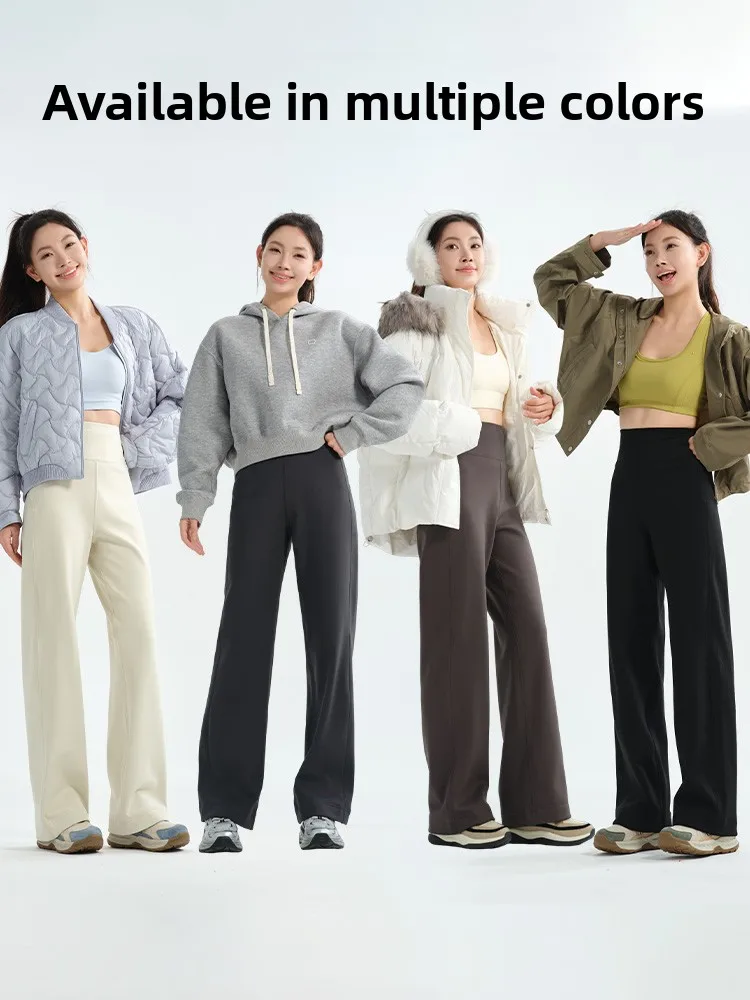 Hohe Taille Yoga Hosen Damen Plus Größe Loose Fit Fce Gefüttert Thi Gerade Leggings Mann Reine Farbe Winter Hosen