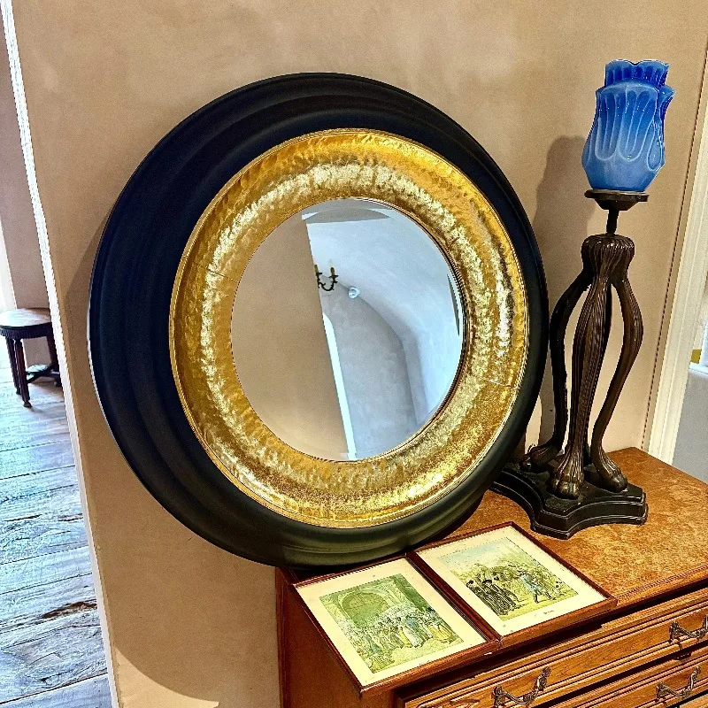 

Винтажное зеркало для ванной комнаты, декоративное, большое, круглое, настенное, для макияжа, подвесное, аксессуар для ванной комнаты