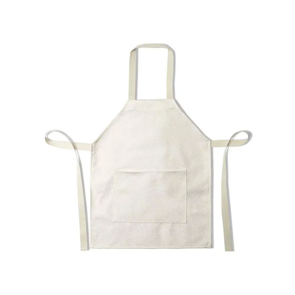 Fashion Sublimation Blank Kitchen Cooking Kids Apron Sleeveless Cotton Linen Home Cleaning Tools for Custom Printing Logo