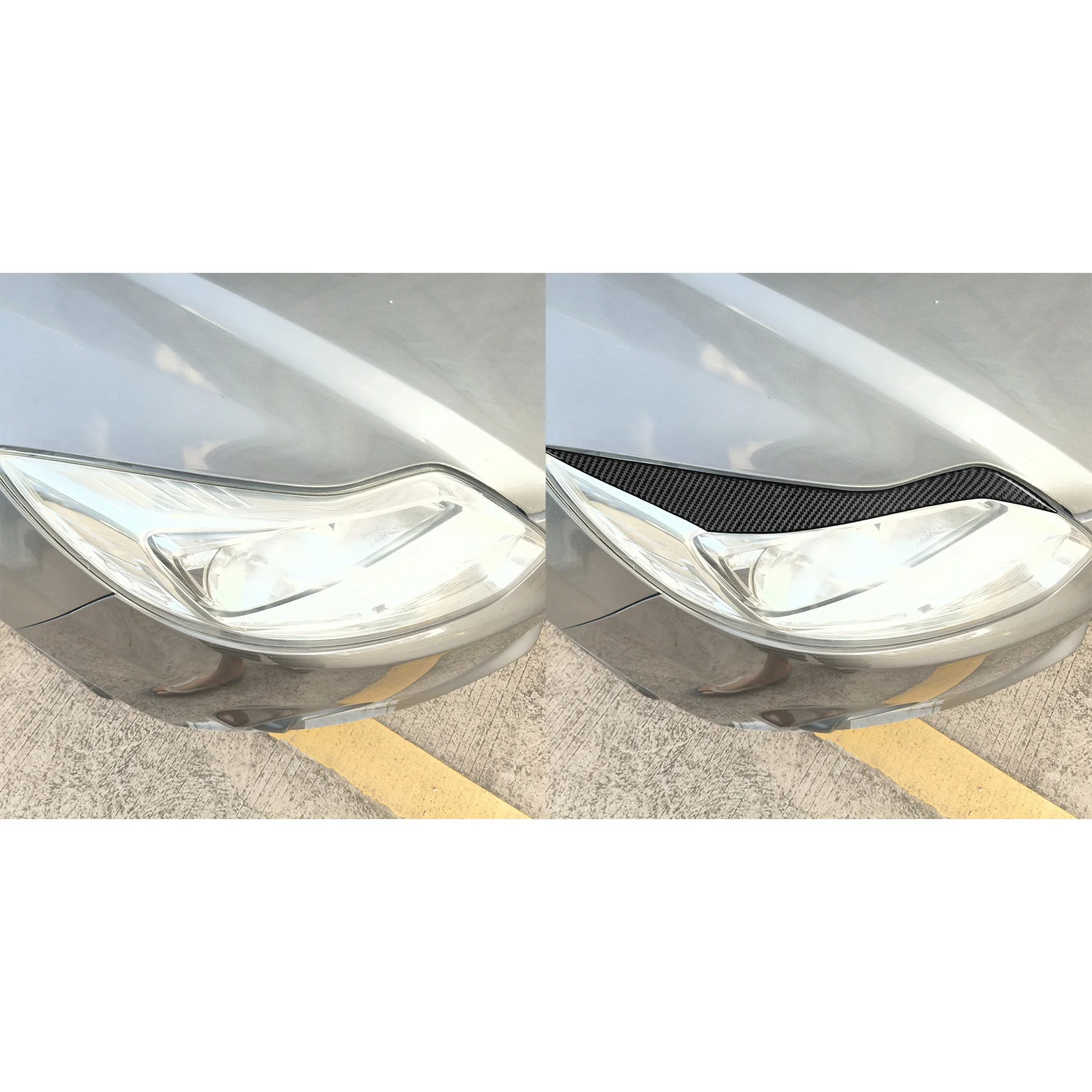 

Для Ford Focus MK3 2012-2014 углеродное волокно передняя фара панель для бровей декоративные полоски автомобильные аксессуары декоративная наклейка