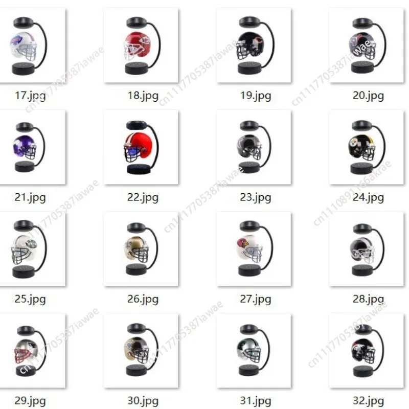 Creative Maglev Rugby Helmet Ornament, Office Desktop Light Luxury Commemorative Collection Business Gift